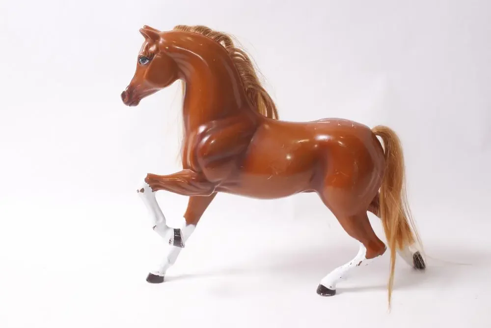 1980s 1990s Barbie Brown Horse Toy Figure w FLAWS Mattel ~ 260722-WH 655